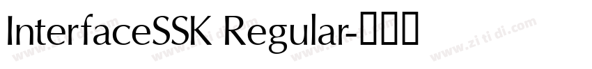 InterfaceSSK Regular字体转换